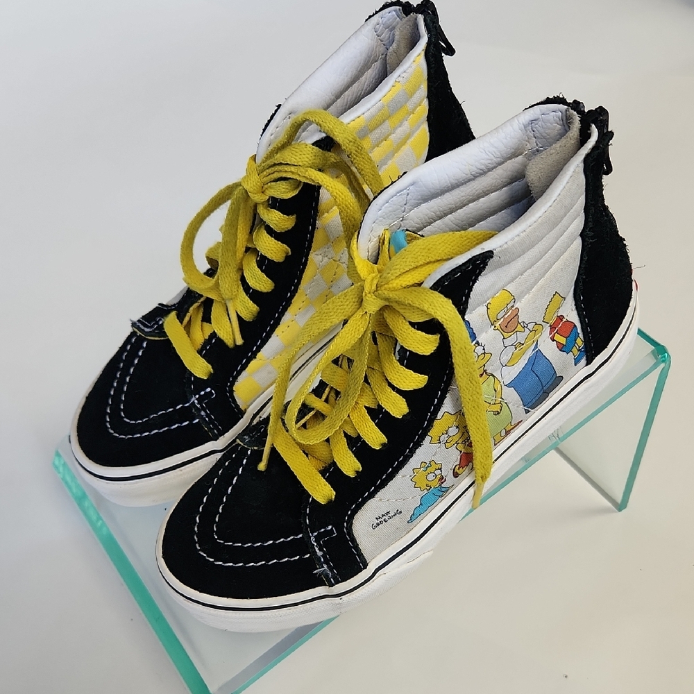 Rare 2 Kids SIMPSONS VANS Black and Yellow Kids' Cartoon High-Tops Groening